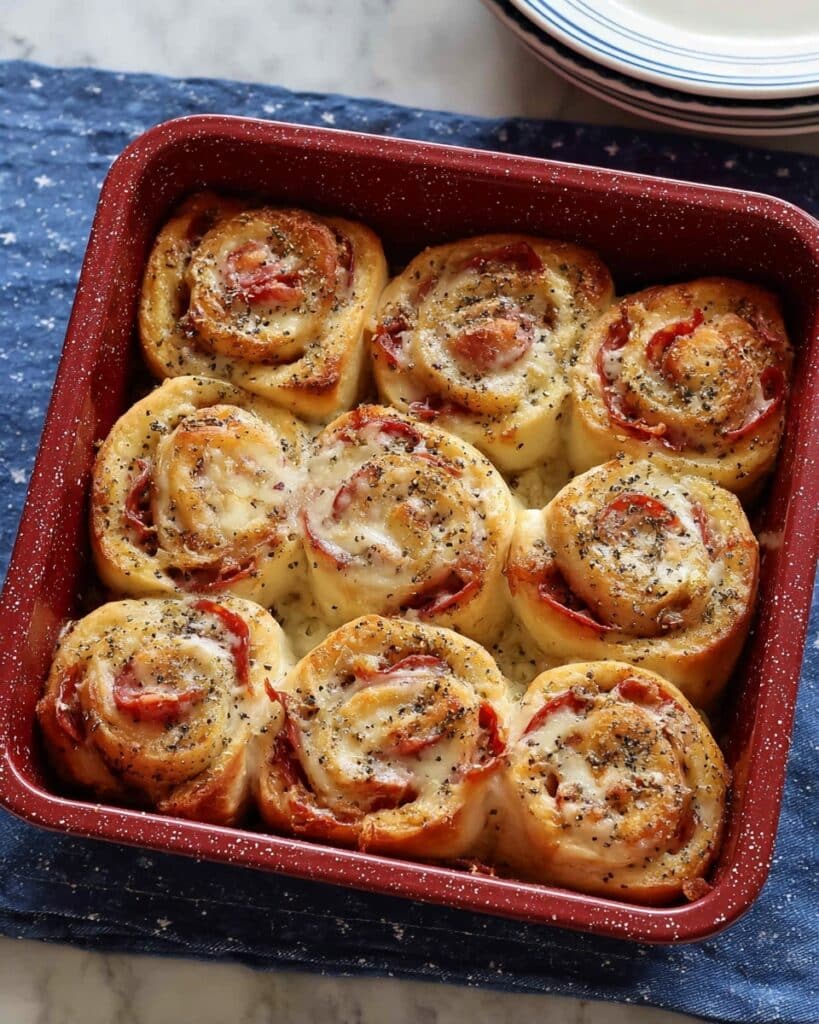 Baked Ham and Cheese Rolls with Honey Mustard Sauce Recipe