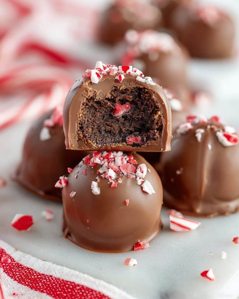 Chocolate Peppermint Brownie Balls Recipe
