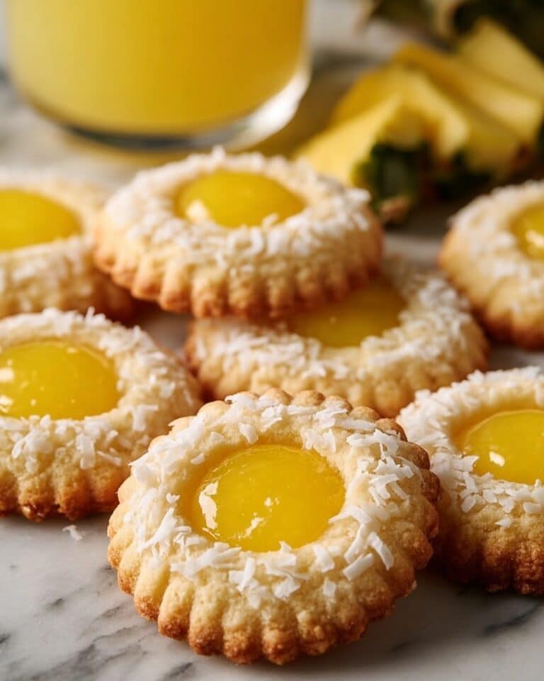 Hawaiian Pineapple Coconut Thumbprint Cookies Recipe