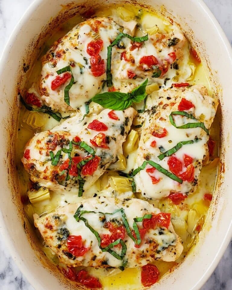 Tomato Basil Artichoke Baked Chicken Recipe