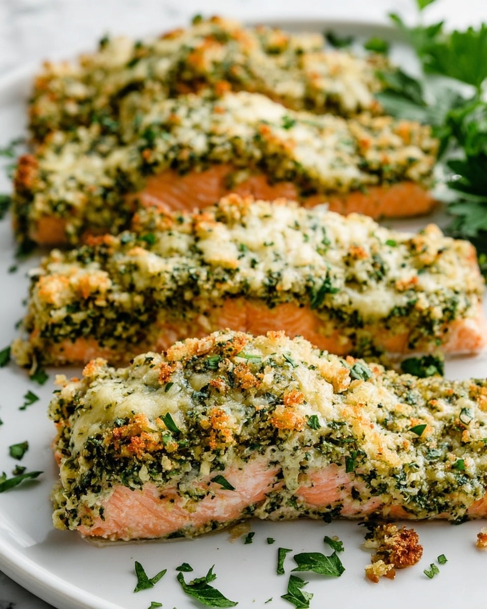 Baked Parmesan Garlic Herb Salmon in Foil Recipe