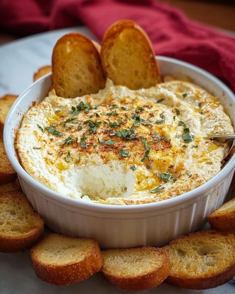 Warm Boursin Dip with Crostini Recipe