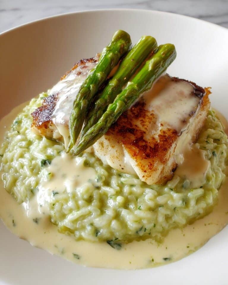 Swordfish with Béarnaise and Asparagus Risotto Recipe