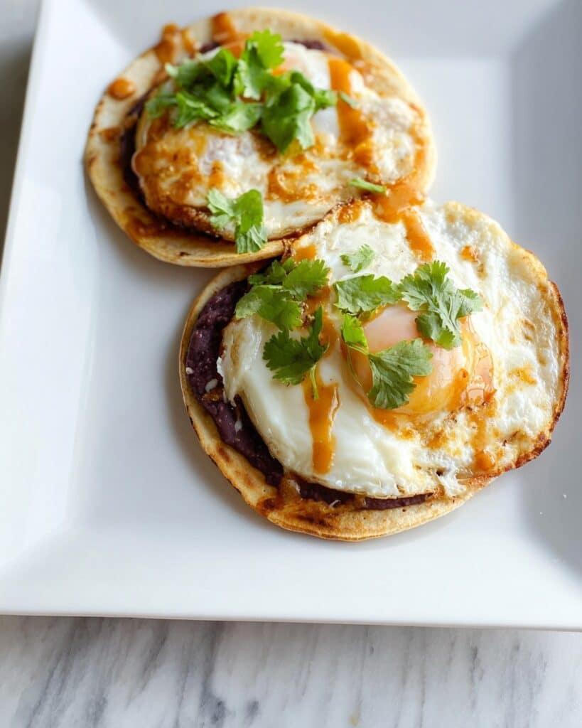 Enchilada Egg Tostadas Recipe