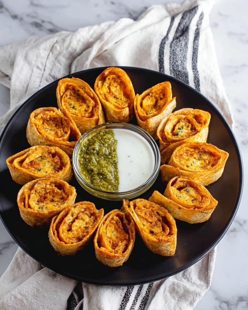 Baked Cream Cheese Antojitos with Basil Pesto Sour Cream Recipe