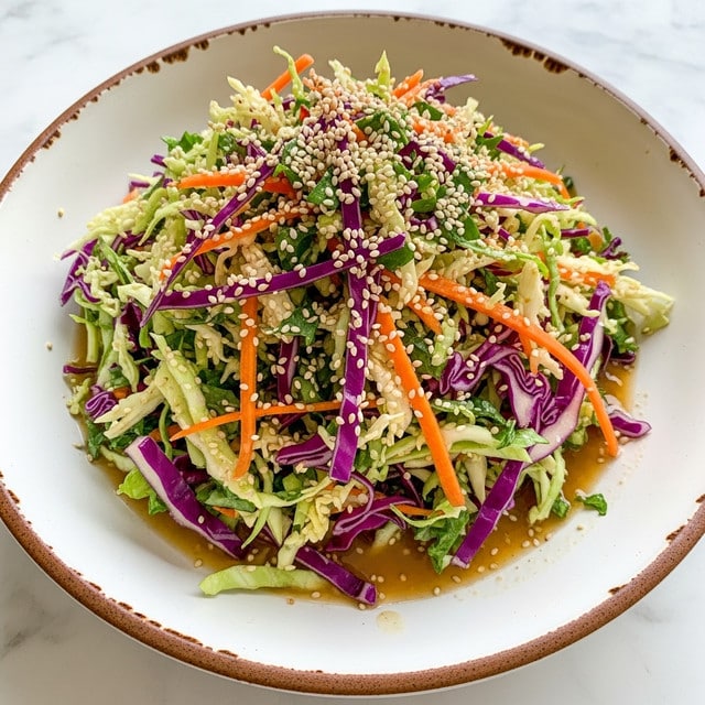 Crunchy Asian Cabbage Slaw with Addictive Sesame Dressing Recipe