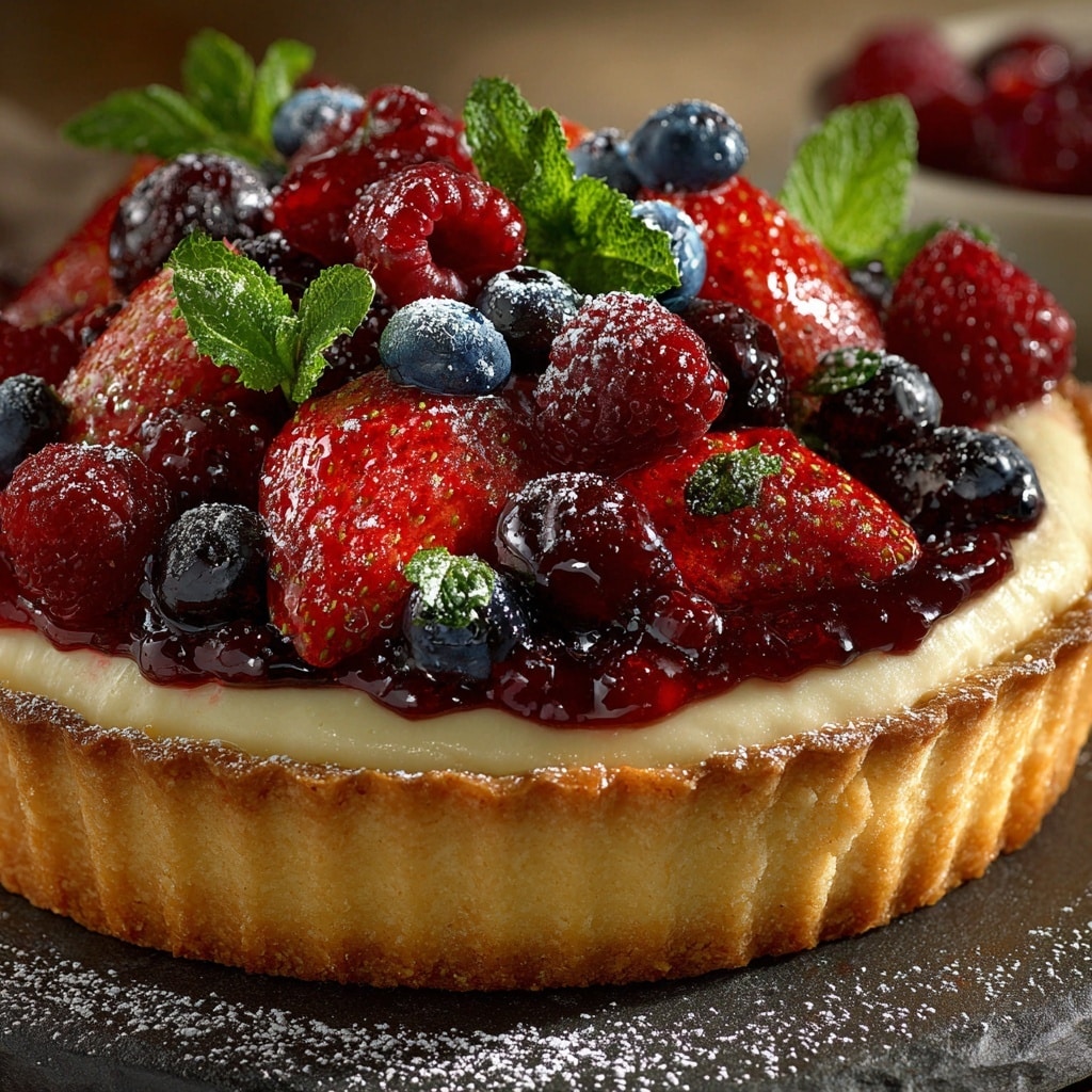 No-Bake Vanilla Yogurt Fruit Tart Recipe - Recipe Image