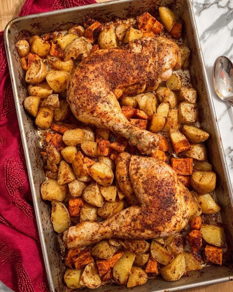 Honey Dijon Chicken with Apples and Potatoes Recipe