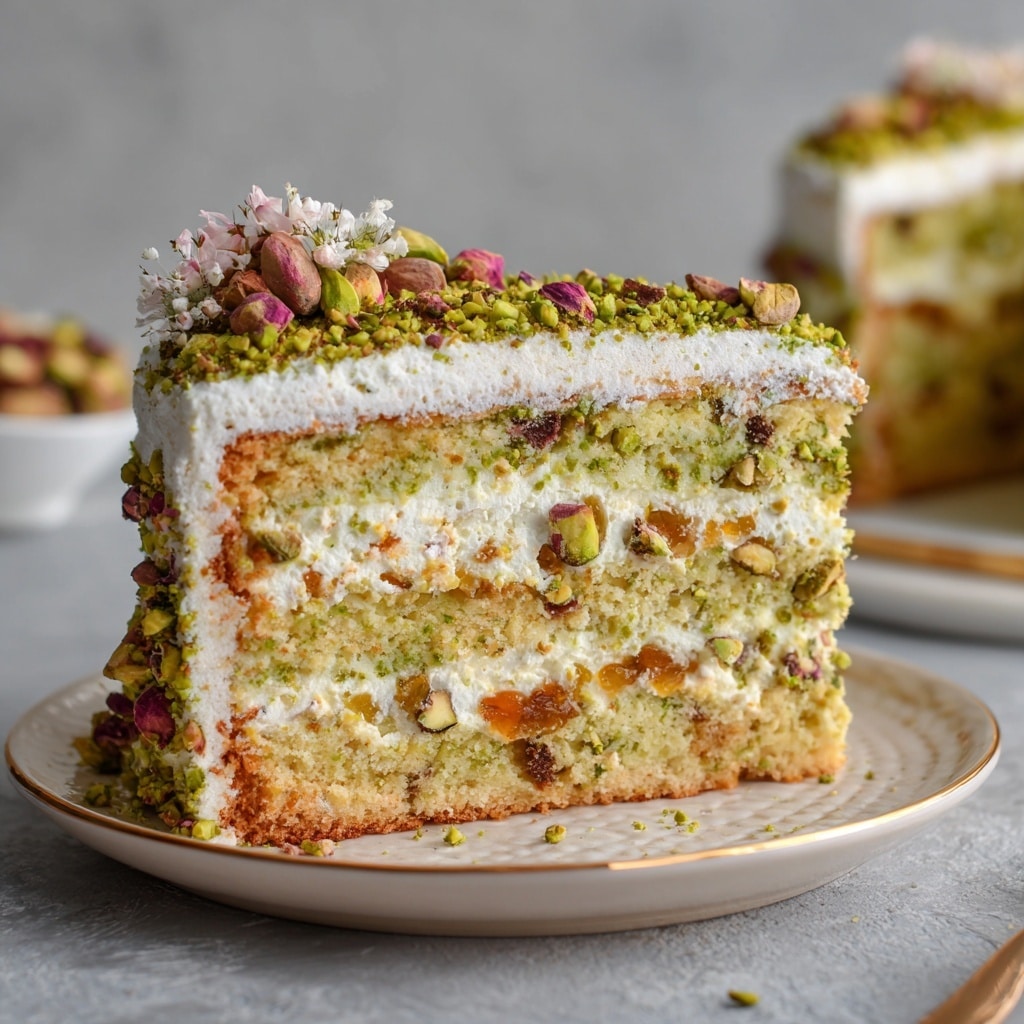 Creamy Pistachio Cake Recipe - Recipe Image
