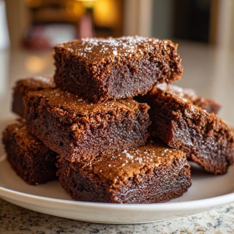Decadent Fudgy Almond Flour Brownies with Caramel Drizzle Recipe