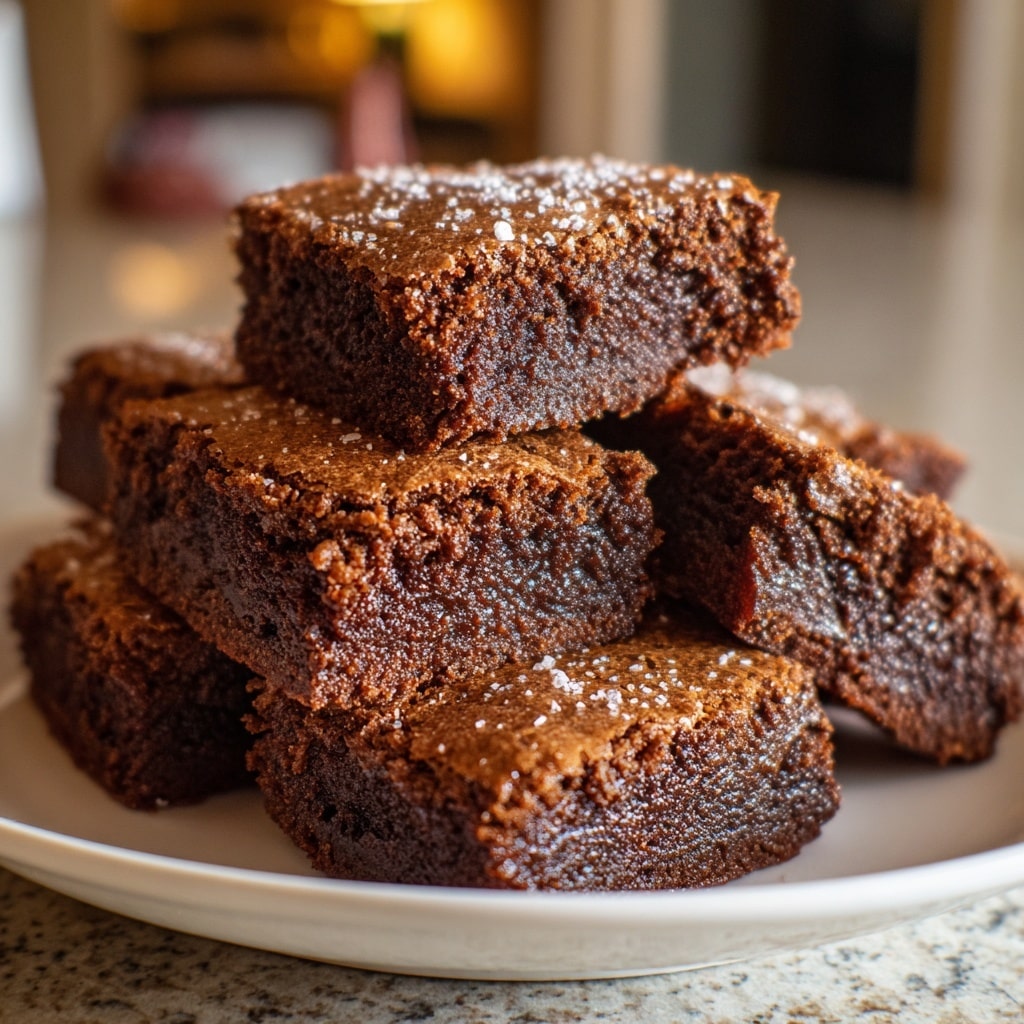 Decadent Fudgy Almond Flour Brownies with Caramel Drizzle Recipe - Recipe Image