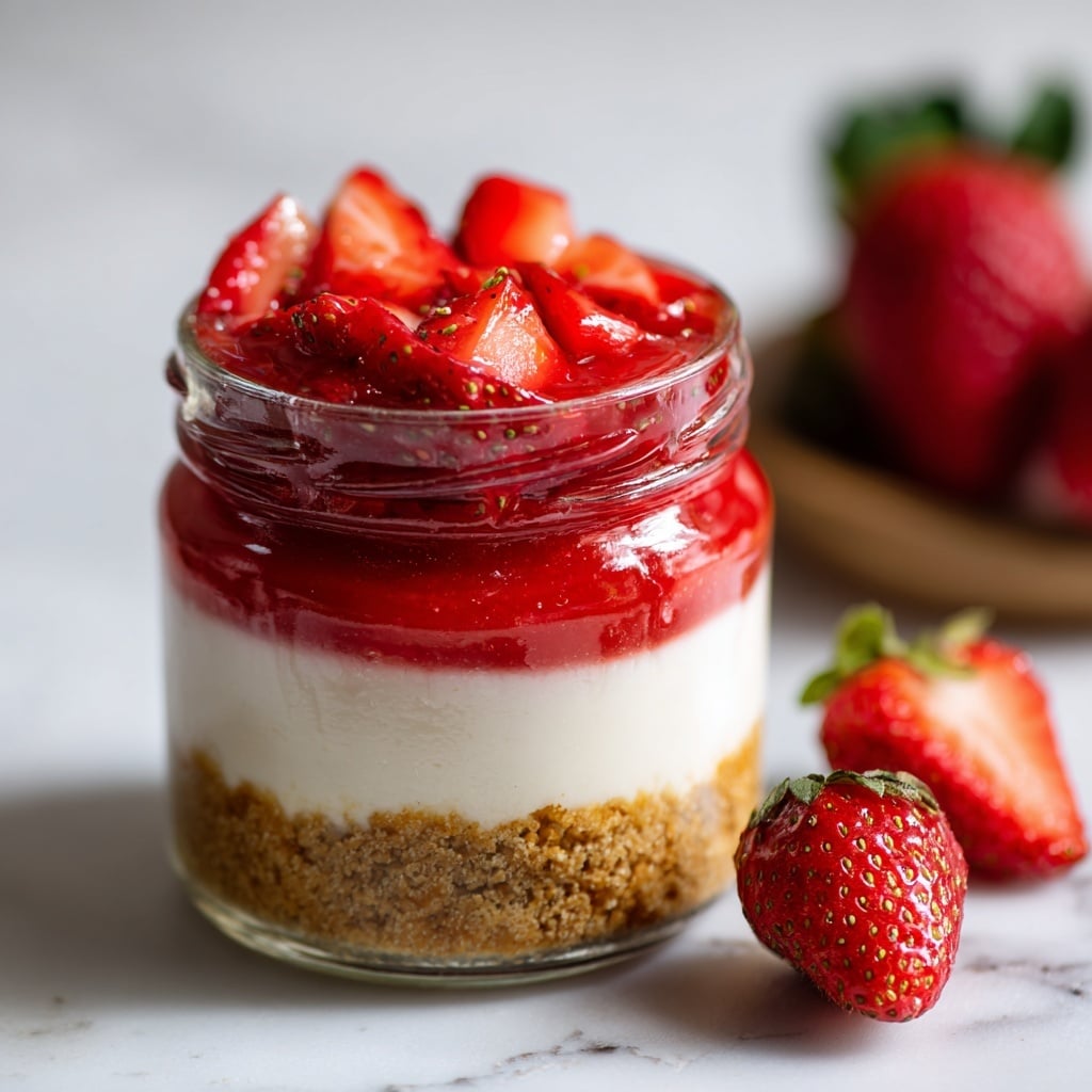 No-Bake Strawberry Lemon Cheesecake Jars Recipe