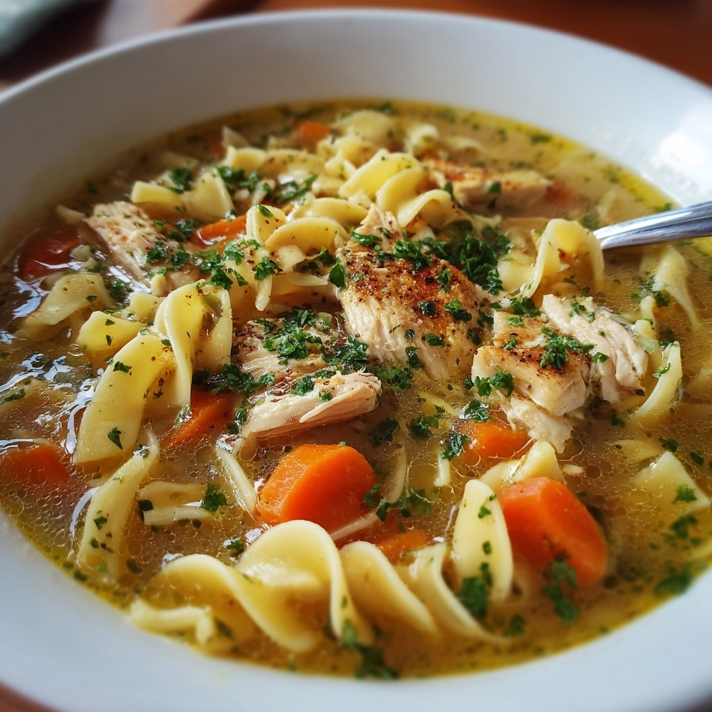 Creamy Chicken Noodle Soup Recipe
