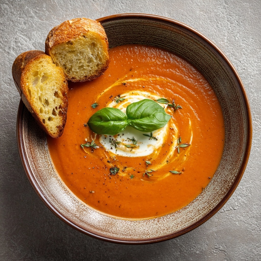Creamy Tomato & Vegetable Soup Recipe - Recipe Image