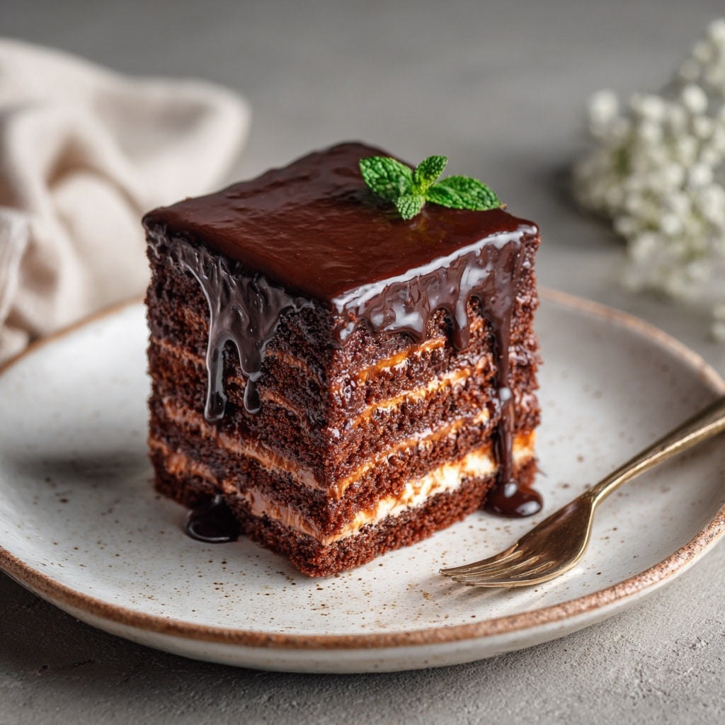 Chocolate Stout Layer Cake with Bailey’s Irish Buttercream and Chocolate Ganache Recipe