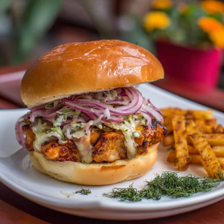 Crispy Cilantro Lime Chicken Sandwich with Cucumber Slaw Recipe
