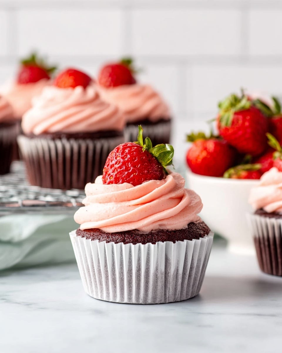 Strawberry Buttercream Frosting Recipe - Recipe Image