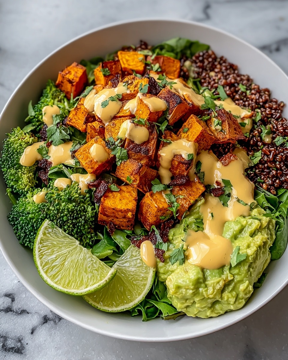 Thai Peanut Sweet Potato Buddha Bowl for Easy Plant-Based Dining Recipe - Recipe Image
