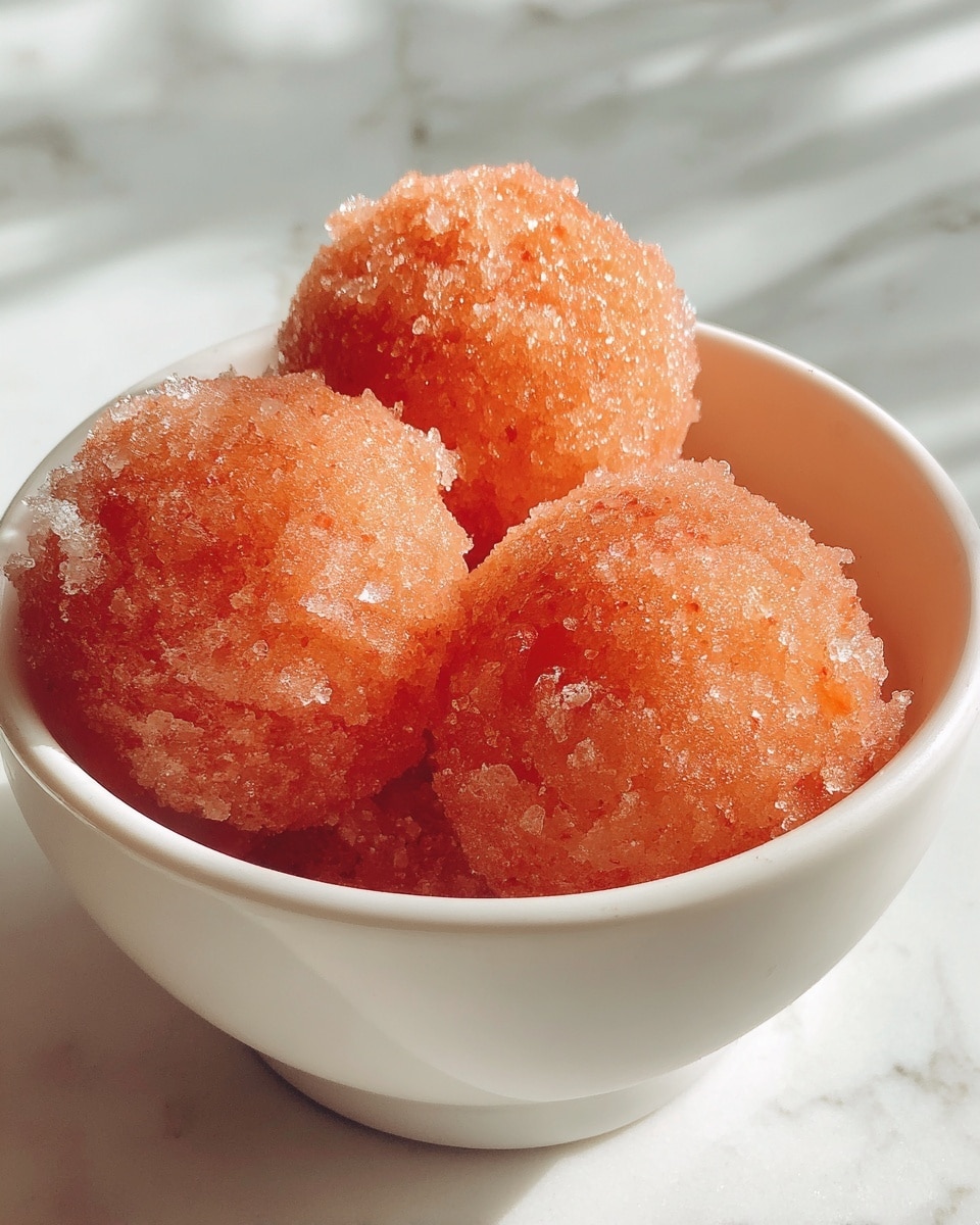 Amazing 1 Bite Blood Orange Champagne Sorbet Recipe - Recipe Image