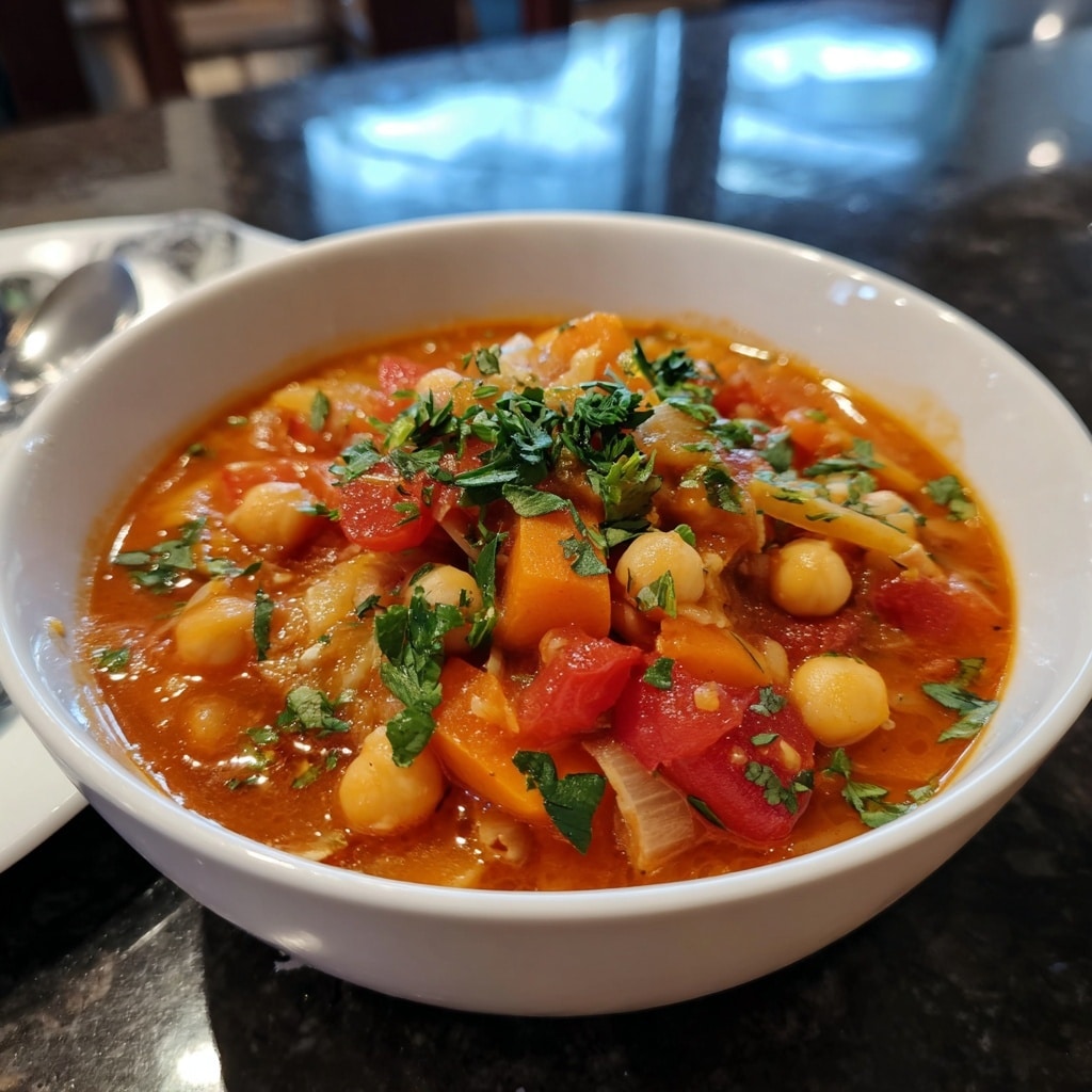 Lemony Greek Chickpea Soup Recipe