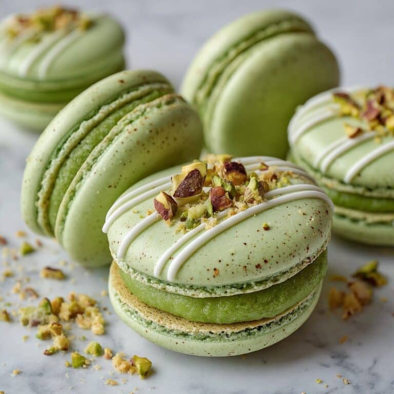 Pistachio Macarons with Green Pistachio Ganache Recipe