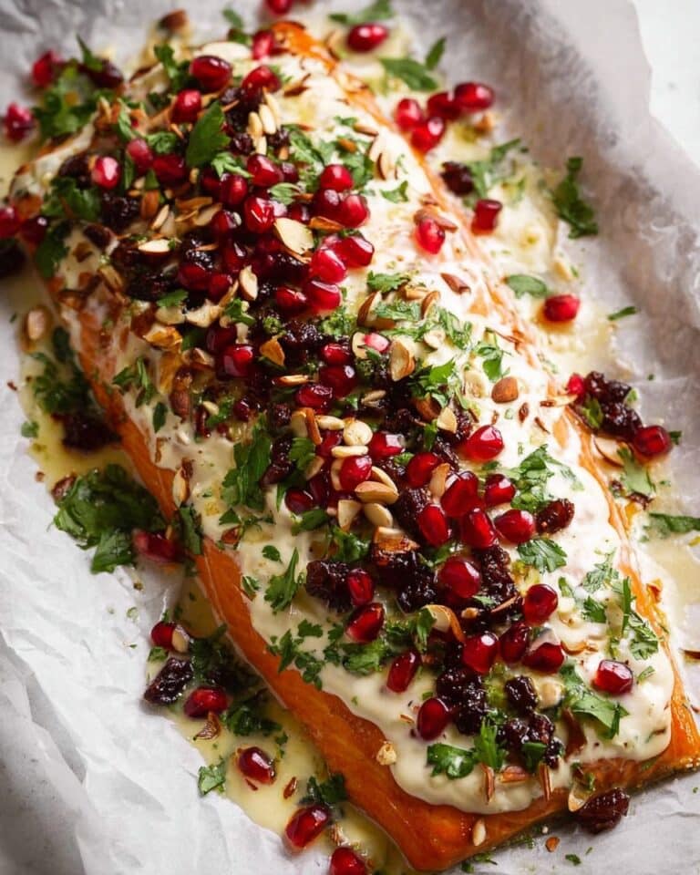 Christmas Baked Salmon with Creamy Dill Sauce and Holiday Cranberry Tapenade Recipe