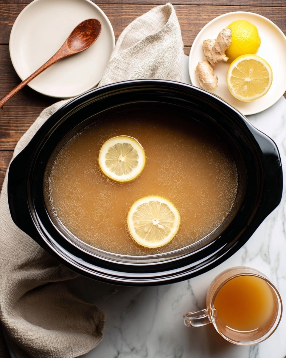 Slow Cooker Beef Bone Broth Recipe - Recipe Image