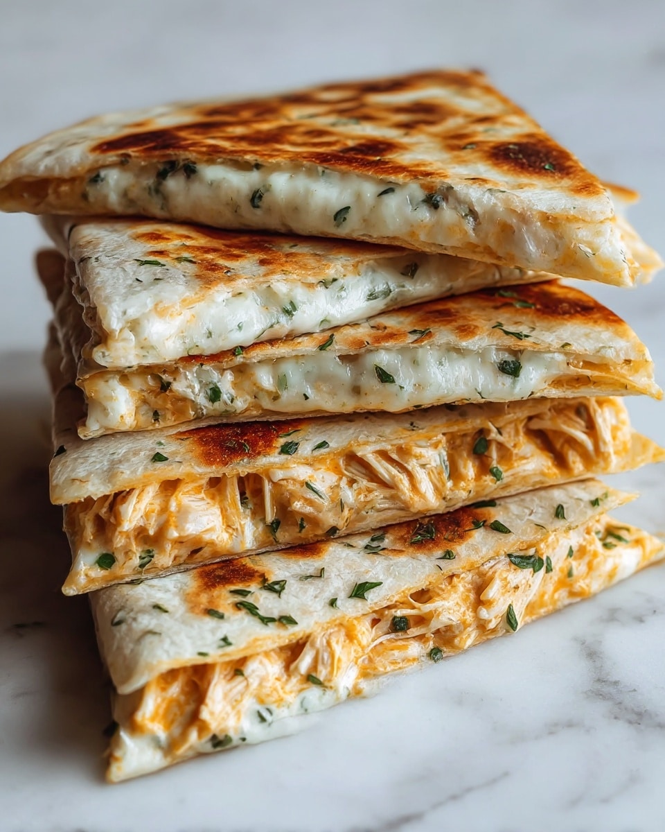 High Protein Chicken Ranch Quesadilla Crispy Creamy Low Carb Recipe - Recipe Image