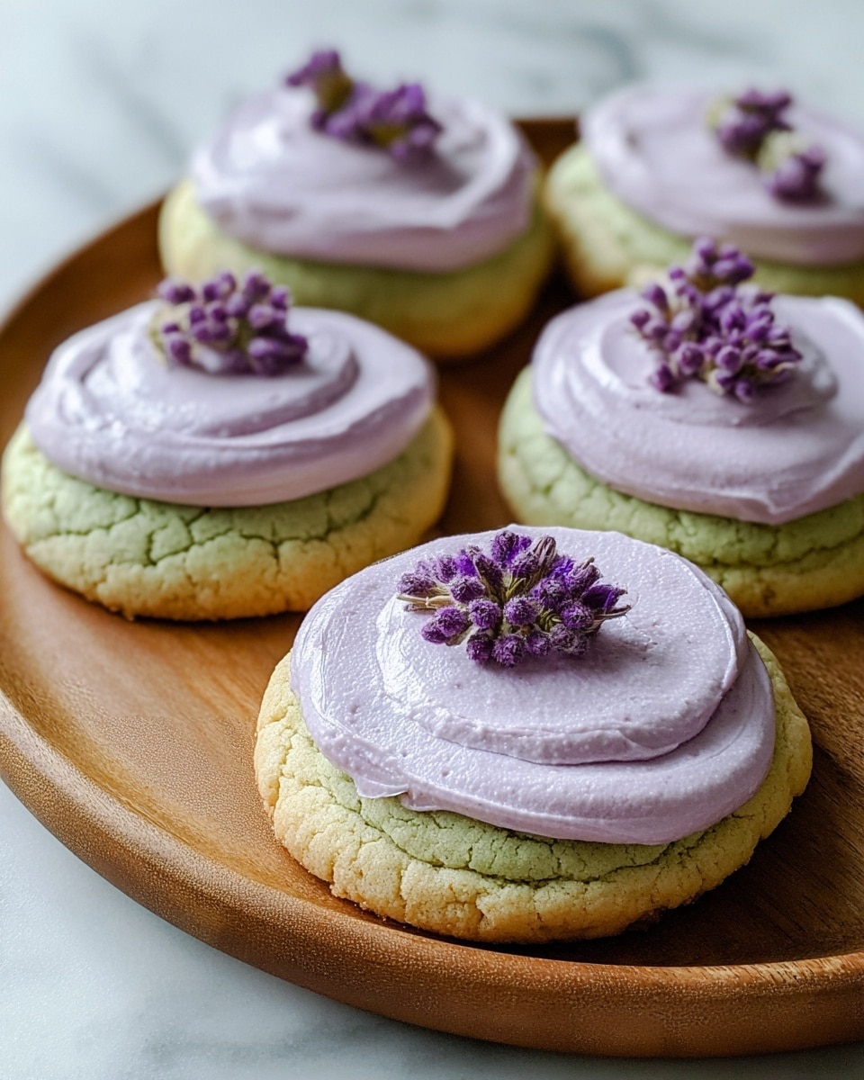 Dreamy Matcha Lavender Sugar Cookies Recipe - Recipe Image