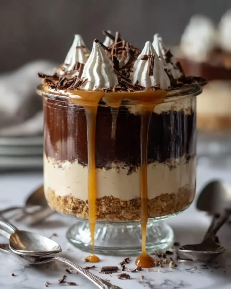Caramel Cheesecake Brownie Trifle Recipe