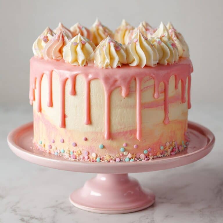 Pink Velvet Cake with Cream Cheese Buttercream Frosting Recipe