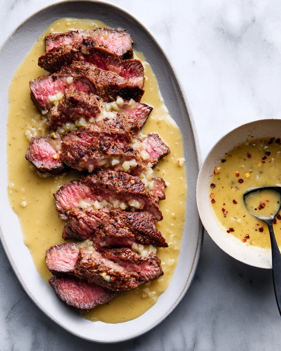 Strip Steak With Dijon Sauce Recipe - Recipe Image