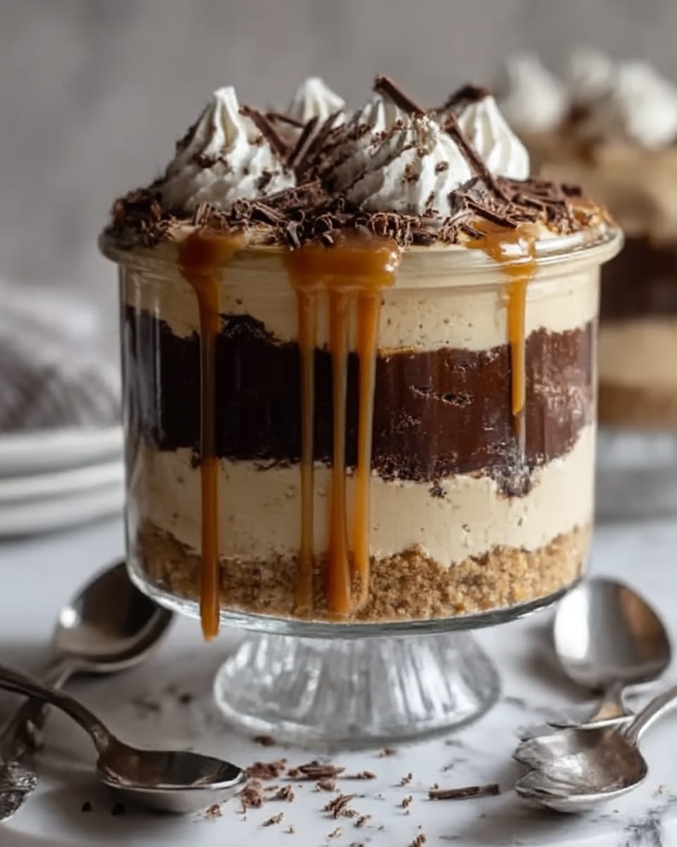 Caramel Cheesecake Brownie Trifle Recipe - Recipe Image
