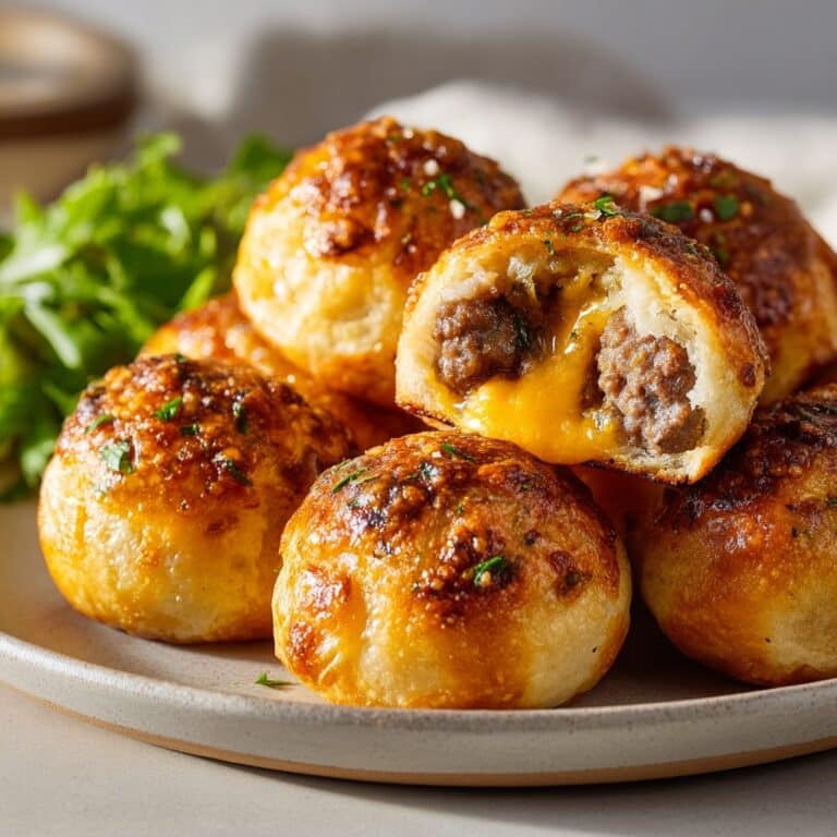 Garlic Parmesan Cheeseburger Bombs Recipe