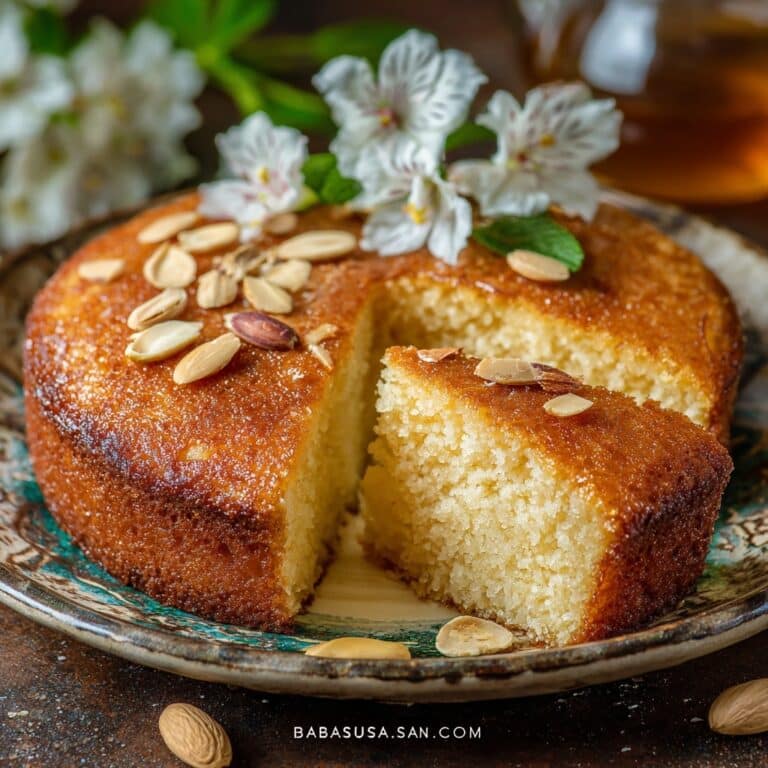 Basbousa (Sweet Coconut Semolina Cake with Honey Syrup) Recipe