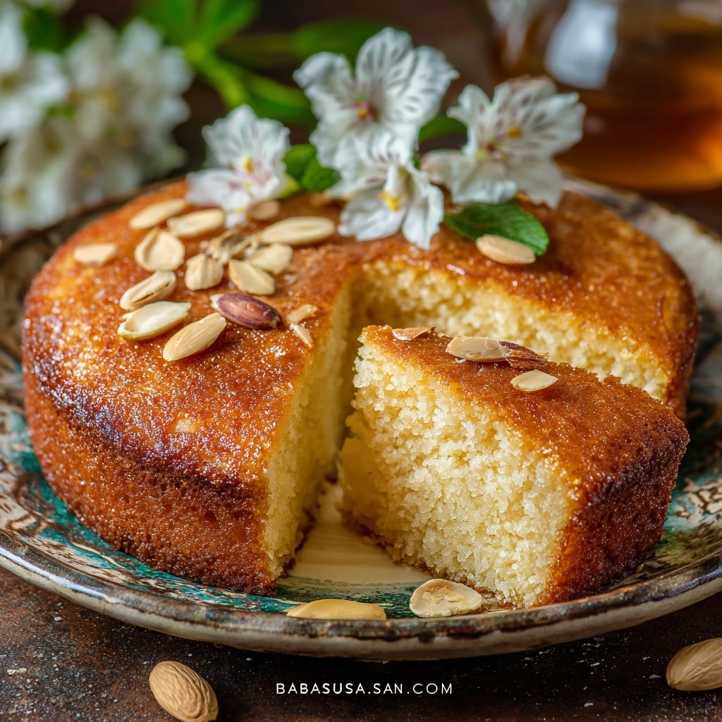 Basbousa (Sweet Coconut Semolina Cake with Honey Syrup) Recipe