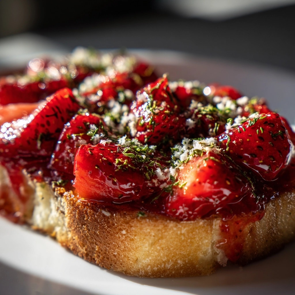 Roasted Strawberry Whipped Ricotta Toast Recipe - Recipe Image