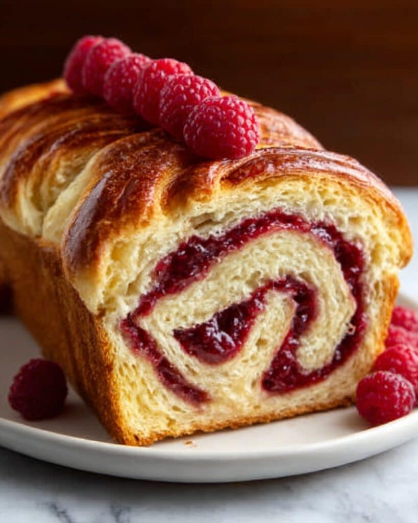 Raspberry Swirl Brioche Loaf Recipe