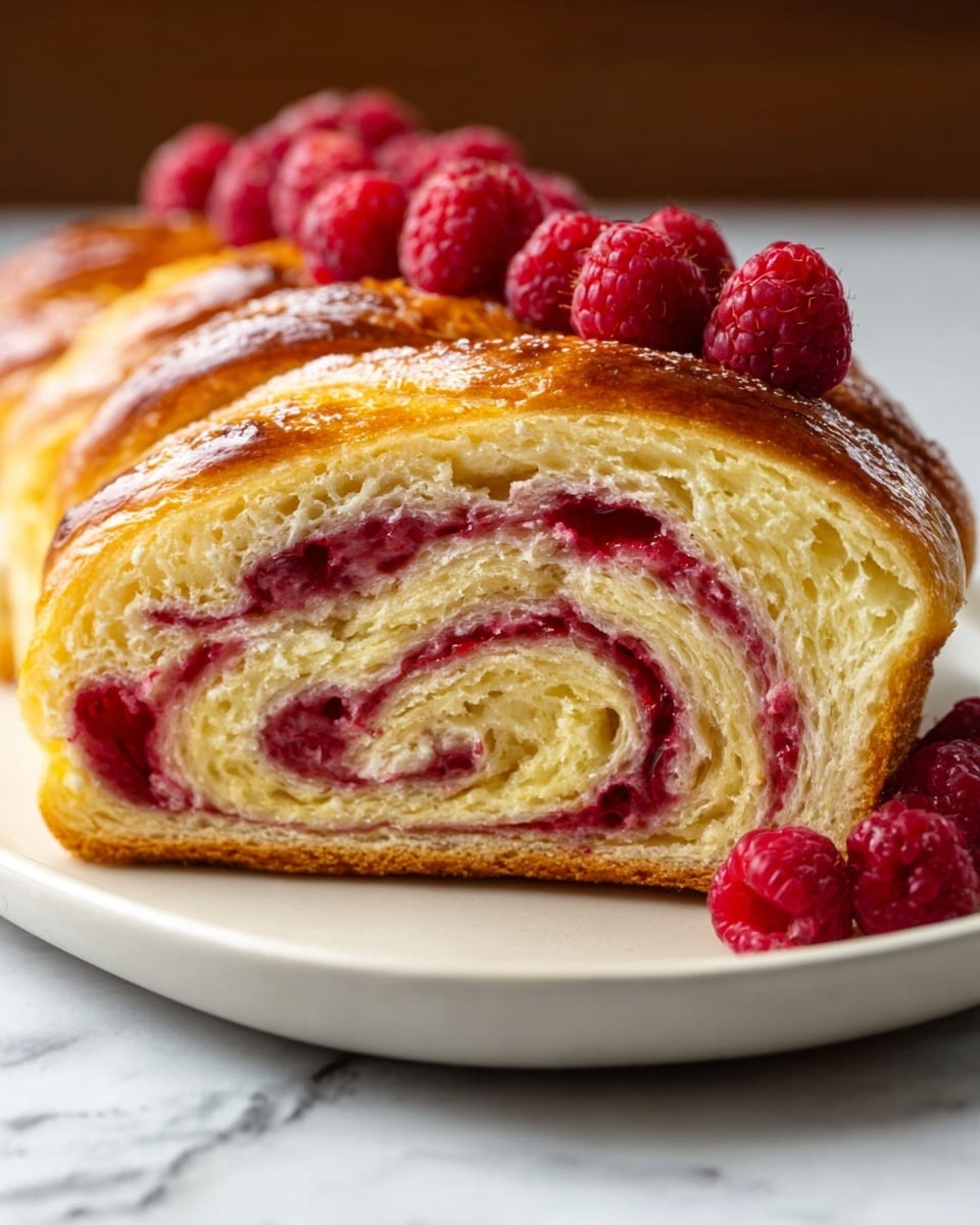 Raspberry Swirl Brioche Loaf Recipe - Recipe Image