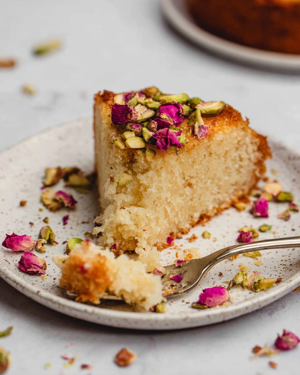 Persian Love Cake with Pistachios and Rose Petals Recipe - Recipe Image