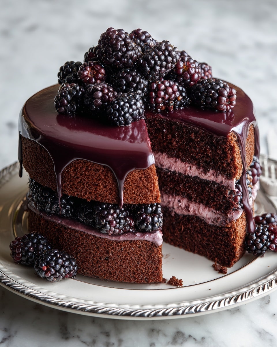 Decadent Blackberry Velvet Gothic Cake Recipe