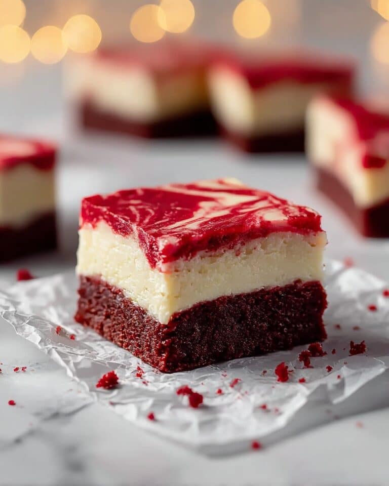 Classic Red Velvet Brownies with Cheesecake Layer Recipe