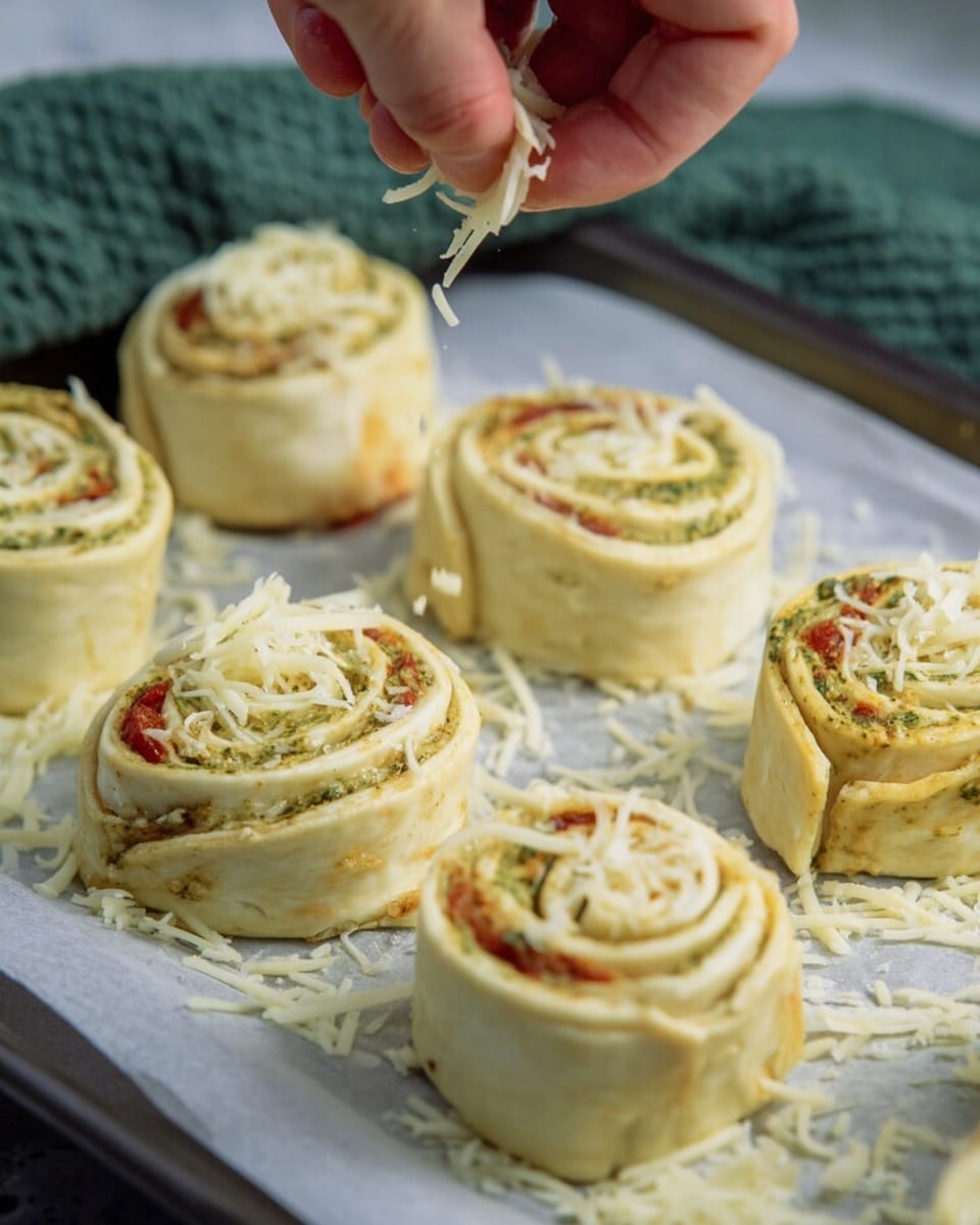 Cheesy Pesto Braided Puffs Recipe - Recipe Image