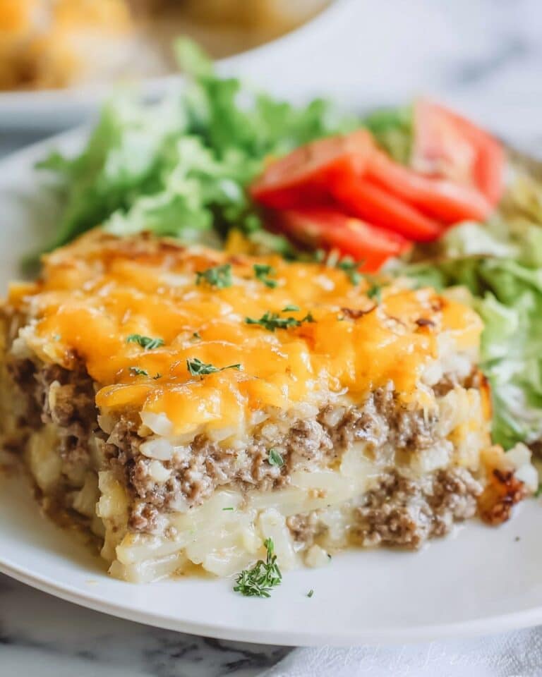Cheesy Ground Beef Hash Brown Casserole Recipe
