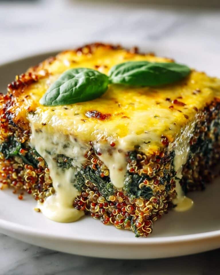 Healthy Quinoa Lentil Spinach Bake Recipe