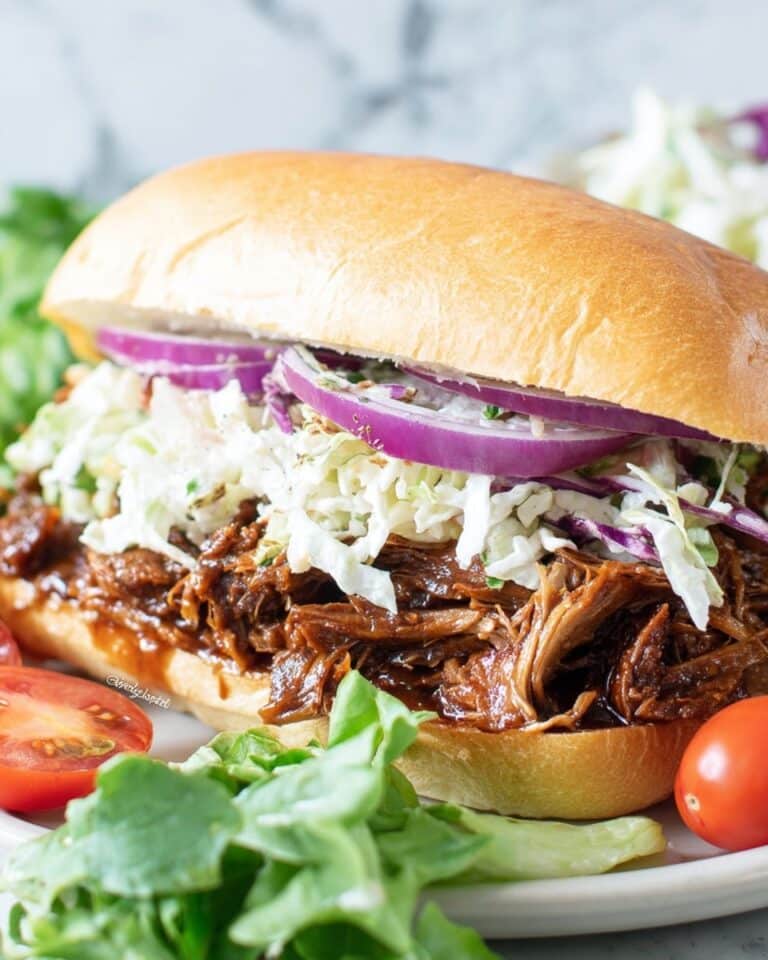 Chopped Brisket Sandwich with Jalapeno Slaw Recipe