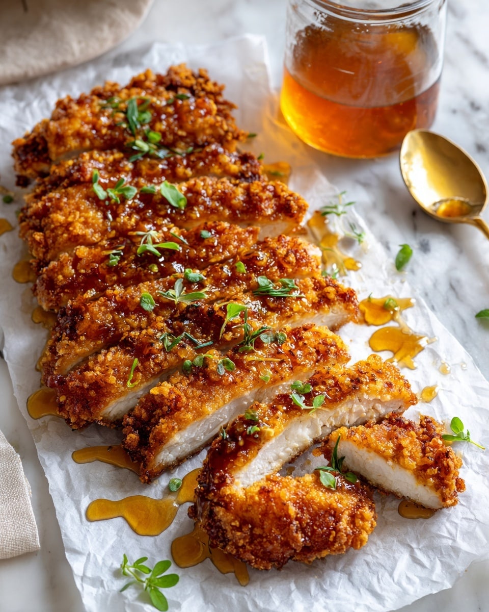 Baked Crunchy Hot Honey Chicken Recipe - Recipe Image