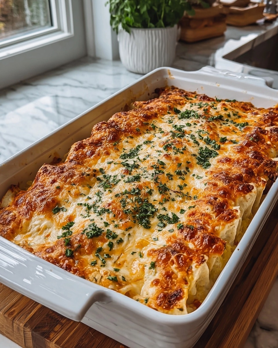 Cheesy White Chicken Enchiladas Recipe - Recipe Image