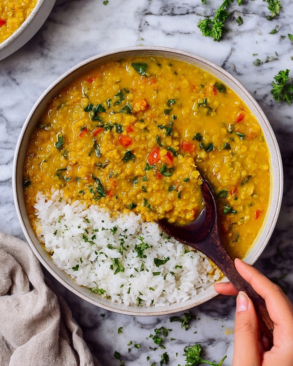 Red Lentil Dahl with Coconut Milk and Spices Recipe - Recipe Image