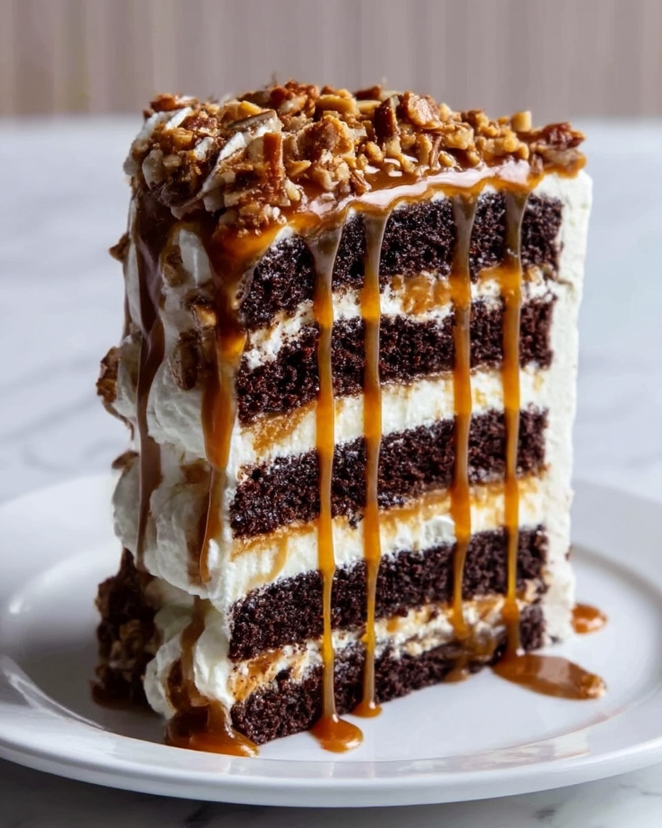 Ultimate Chocolate Caramel Toffee Crunch Cake Recipe